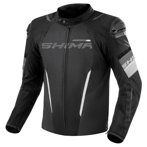 Jachetă moto SHIMA SOLID 2.0 BLACK/WHITE