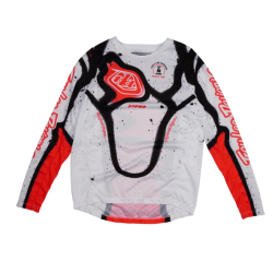 Jersey de motocross pentru copii TROY LEE DESIGNS GP Pro Membrane Youth Jersey - Alb/Infra Roșu Jersey de motocross pentru copii TROY LEE DESIGNS GP Pro Membrane Youth Jersey - Alb/Infra Roșu