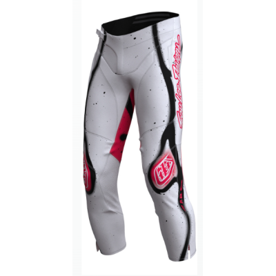 Pantaloni de motocross pentru copii TROY LEE DESIGNS GP Pro Membrane - Alb/Infra Roșu