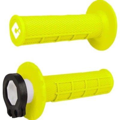 Mânere motocross ODI V2 Waffle Yellow Lock-On