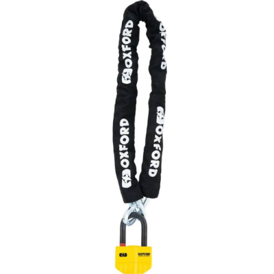 Lant de blocare OXFORD Boss Alarm 14mmx12mm cu lant de 1.5m Lant de blocare OXFORD Boss Alarm 14mmx12mm cu lant de 1.5m