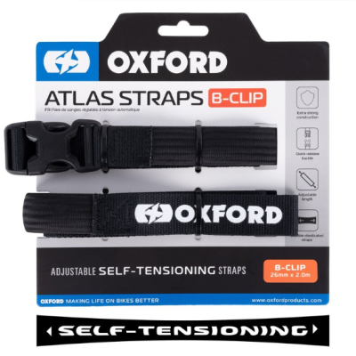 OXFORD Atlas B-Clip 26 mm x 2.0 m Negru OXFORD Atlas B-Clip 26 mm x 2.0 m Negru