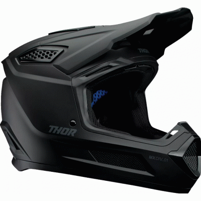 Casca motocross THOR FLEET BLACKOUT MATT