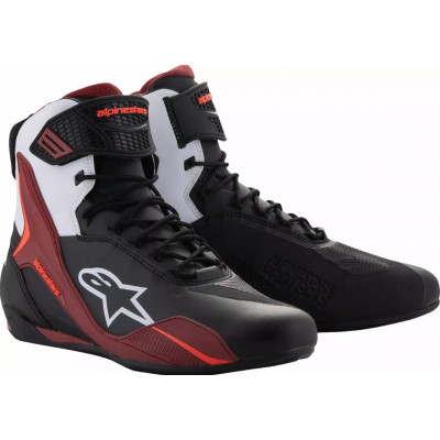 Cizme moto  ALPINESTARS FASTER-4 BK/WH/DK RD
