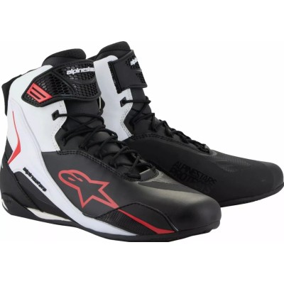 Cizme moto ALPINESTARS FASTER-4 BLK/WHT/RD
