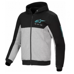 Hanorac moto ALPINESTARS CHROME V2 SPORT BK/GY/TQ Hanorac moto ALPINESTARS CHROME V2 SPORT BK/GY/TQ