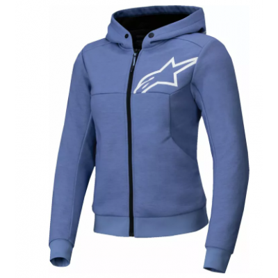 Hanorac moto de damă ALPINESTARS Stella Chrome v2 BLUE VIOLET/WHT