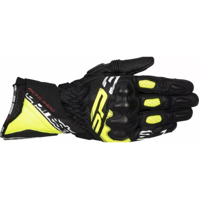 Manusi moto de piele  ALPINESTARS SP-3 BLK/FLUO YEL/WHT