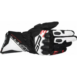 Manusi moto de piele  ALPINESTARS SP-3 BLK/WHT/RD FLUO
