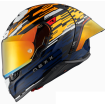 Casca NEXX X.R3R GLITCH RACER ORANGE BLUE thumb