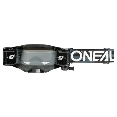Ochelari motocross O`NEAL B-33 ROLL OFF ICTUS BLACK/WHITE - CLEAR