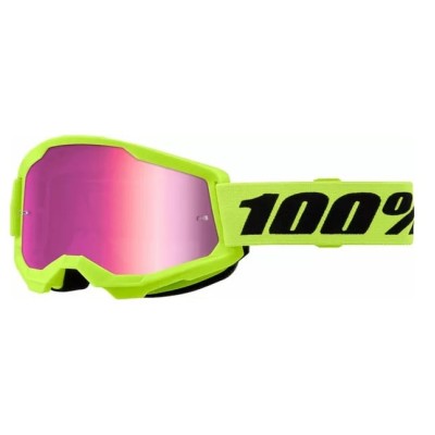 Ochelari motocross  100% STRATA2 NEON YEL MR PK