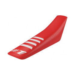 Husă universală pentru scaun  ONEGRIPPER RIBBED Red/White