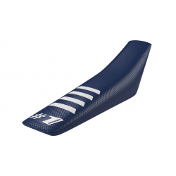 Husă universală pentru scaun  ONEGRIPPER RIBBED Blue(Navy)/White