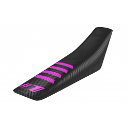 Husă universală pentru scaun ONEGRIPPER RIBBED Black/Pink