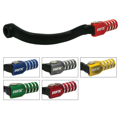 Manetă de viteze  RFX Race Gear Lever (Black/Green) - Kawasaki KX125 03-08