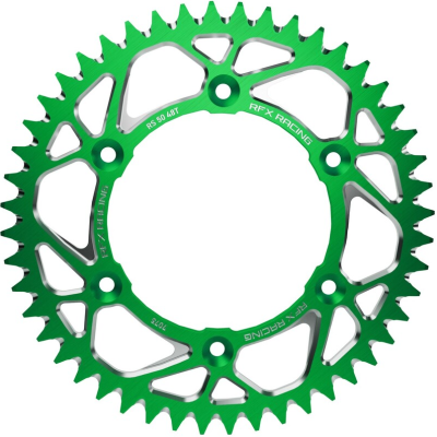 Roată dințată spate  RFX Pro Series Elite GREEN Aluminium Rear Sprocket KDX 200 - 520 46T