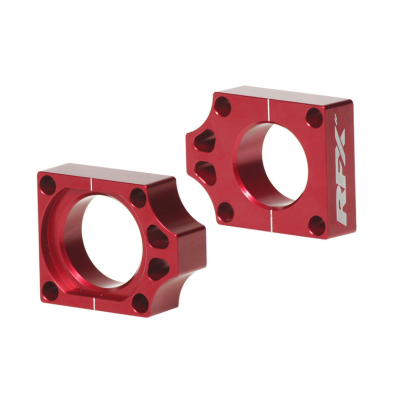 Bucșă bloc pentru axa spate  RFX Pro Rear Axle Adjuster Blocks (Red) Honda CR 125R/250R 02-07 CRF 250R 04-09
