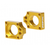 Bucșă bloc pentru axa spate  RFX Pro Rear Axle Adjuster Blocks (Yellow) - Suzuki RMZ250/450 04-25
