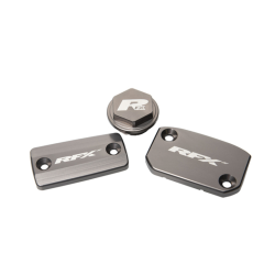 Kit capaci RFX Pro Reservoir Cap Kit (Gri mineral) - KTM SX/SXF (frână Brembo și ambreiaj Magura) Kit capaci RFX Pro Reservoir Cap Kit (Gri mineral) - KTM SX/SXF (frână Brembo și ambreiaj Magura)