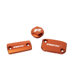 Kit capaci RFX Pro Reservoir Cap Kit (Portocalie) - KTM SX/SXF (Frână Brembo și Ambreiaj Magura) Kit capaci RFX Pro Reservoir Cap Kit (Portocalie) - KTM SX/SXF (Frână Brembo și Ambreiaj Magura)