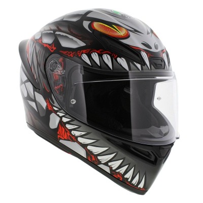 Casca K1 S E2206 - LYZARD MATT BLACK/GREY/RED
