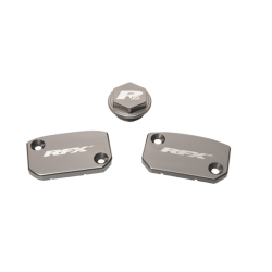 Kit capaci RFX Pro Reservoir Cap Kit (Gri mineral) - KTM SX/SXF (frână și ambreiaj Brembo) Kit capaci RFX Pro Reservoir Cap Kit (Gri mineral) - KTM SX/SXF (frână și ambreiaj Brembo)