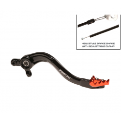 Manetă frână spate RFX Pro ST Rear Brake Lever (Hard Anodised Black/Orange) KTM/HUSQ SX/SX-F/TC/FC 2016