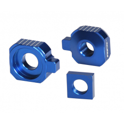 Bucșă bloc pentru axa spate  RFX Pro 2 Rear Axle Adjuster Blocks (Blue) - Husqvarna TC85