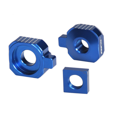 Bucșă bloc pentru axa spate  RFX Pro 2 Rear Axle Adjuster Blocks (Blue) - Husqvarna TC85