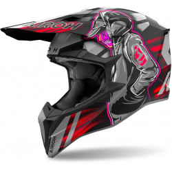 Cască motocross  AIROH WRAAAP CYBER RED MATT