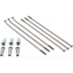 Spițe și nipluri RFX 17" Spokes set - Silver/Silver 36 spokes