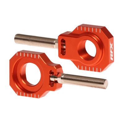 Bucșă bloc pentru axa spate RFX Pro 2 Rear Axle Adjuster Blocks - Orange KTM 125/250/250F/350/450 Bucșă bloc pentru axa spate RFX Pro 2 Rear Axle Adjuster Blocks - Orange KTM 125/250/250F/350/450