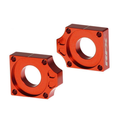 Bucșă bloc pentru axa spate  RFX Pro Rear Axle Adjuster Blocks ORANGE KTM EXC-F 250/350/450 / EXC 300 23-25