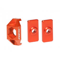  Bucșă bloc pentru axa spate  RFX Pro Rear Axle Adjuster Blocks (Orange) - KTM 50 09-19