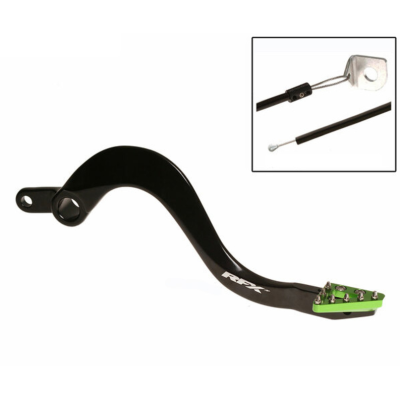 Manetă frână spate RFX Pro ST Rear Brake Lever (Black/Green) - Kawasaki KX250 05-08