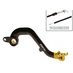 Manetă frână spate RFX Pro FT Rear Brake Lever (Black/Yellow) - Suzuki RM125 01-08