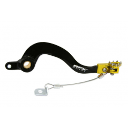 Manetă frână spate  RFX Pro FT Rear Brake Lever (Black/Yellow) - Suzuki RMZ250 07-12