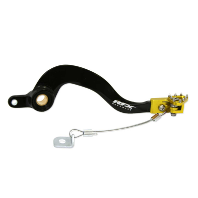Manetă frână spate  RFX Pro FT Rear Brake Lever (Black/Yellow) - Suzuki RMZ250 07-12