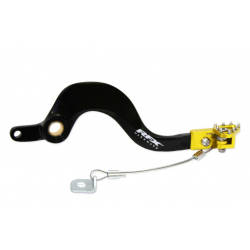 Manetă frână spate   RFX Pro FT Rear Brake Lever (Black/Yellow) - Suzuki RMZ250 13-25 / 450 08-25