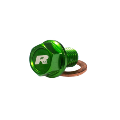 Dop de ulei RFX Pro Magnetic Drain Bolt (Green) [M8 x 16mm x 1.5] - Kawasaki KXF250/450
