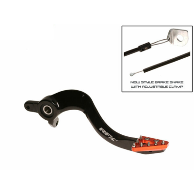 Manetă de frână spate RFX Pro ST Rear Brake Lever (Hard Anodised Black/Orange) - KTM SX/SX-F 125-525 Manetă de frână spate RFX Pro ST Rear Brake Lever (Hard Anodised Black/Orange) - KTM SX/SX-F 125-525