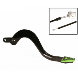 Manetă de frână spate  RFX Pro ST Rear Brake Lever (Hard Anodised Black/Green) KXF 250 05-20