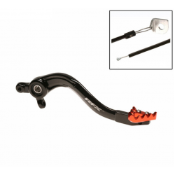 Manetă de frână spate RFX Pro ST Rear Brake Lever (Hard Anodised Black/Orange) - KTM SX/EXC250