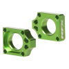Bucșă bloc pentru axa spate RFX Pro Rear Axle Adjuster Blocks - Green KX 250F 17-22 / KX 450F 16-22