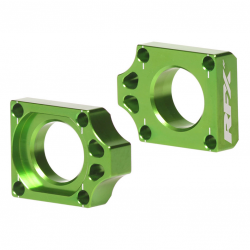 Bucșă bloc pentru axa spate RFX Pro Rear Axle Adjuster Blocks - Green KX 250F 17-22 / KX 450F 16-22