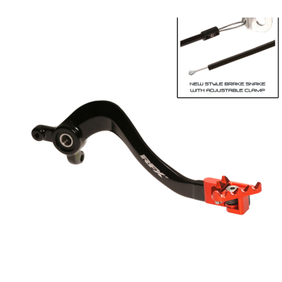 Manetă frână spate RFX Pro FT Rear Brake Lever - Black/Orange KTM SX 85 big wheel 18-24