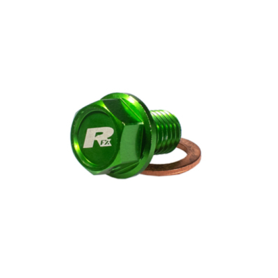 Dop de ulei  RFX Pro Magnetic Drain Bolt (Green) [M10 x 22mm x 1.5] - Kawasaki KXF450/450R