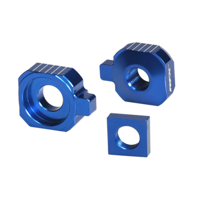 Bucșă bloc pentru axa spate  RFX Pro Rear Axle Adjuster Blocks (Blue) Sherco SE/SE-F