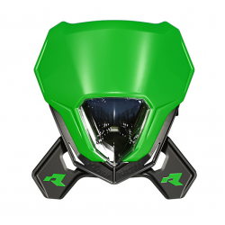 Far  RACETECH V-FACE 2.0 LED Headlight (Black/Green) Far  RACETECH V-FACE 2.0 LED Headlight (Black/Green)